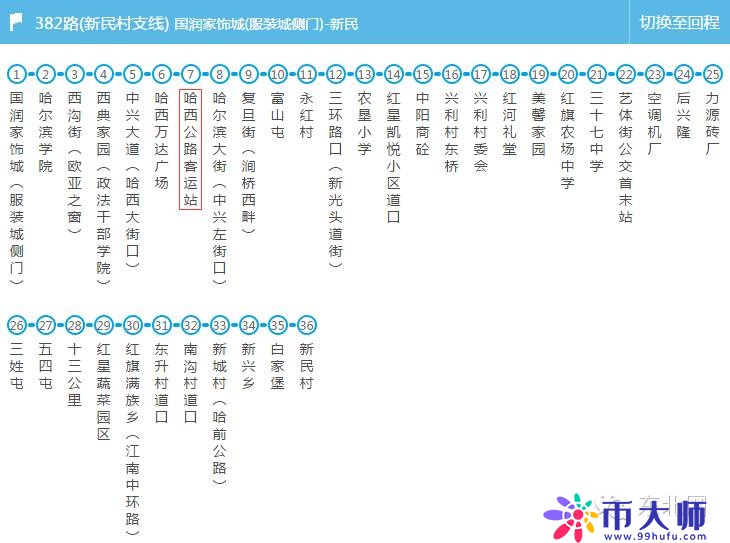 所有能到哈西站、哈北站的公交车都在这了 值得你收藏