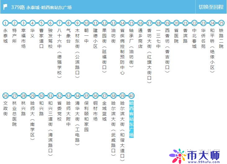 所有能到哈西站、哈北站的公交车都在这了 值得你收藏