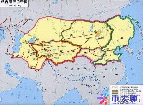 成吉思汗打的天下地图（打下半个地球到欧洲哪里）