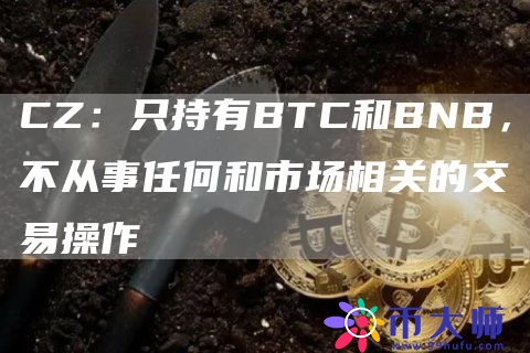 CZ：只持有BTC和BNB，不从事任何和市场相关的交易操作1